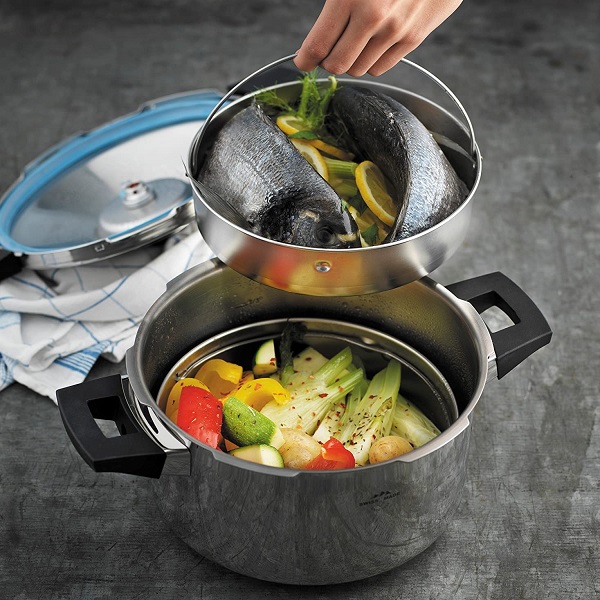 سبد بخار پز 22 سانت با جعبه - تصویر 2