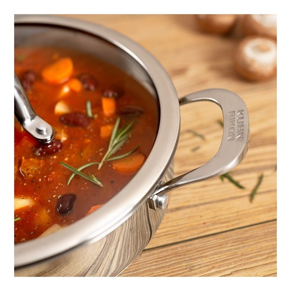 تابه درب دار استیل 28 سانت - تصویر 3