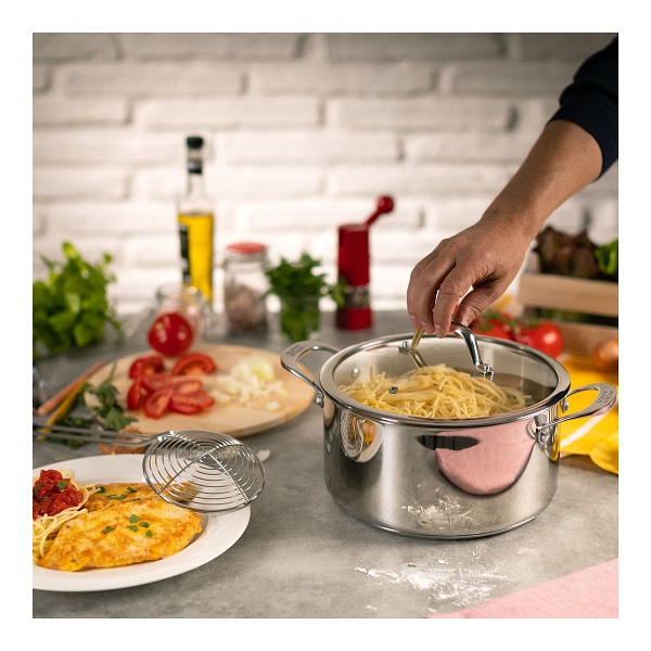 ست دو قابلمه و شیرجوش استیل All.R - تصویر 7